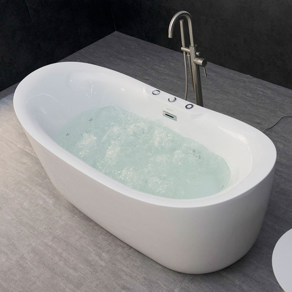 WoodBridge 71" x 32" Freestanding Combination Bathtub & Reviews Wayfair